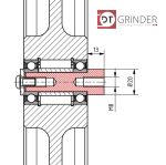 Pogumované kontaktní kolo 200x50 [mm] - žebrované - Obrázek 2